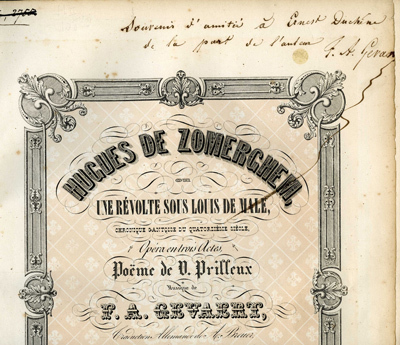 <p>Première édition avec dédicace de Gevaert.</p>