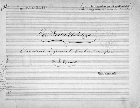 <p><em>La Feria Andaluza</em>, autograph score, 1851.</p>