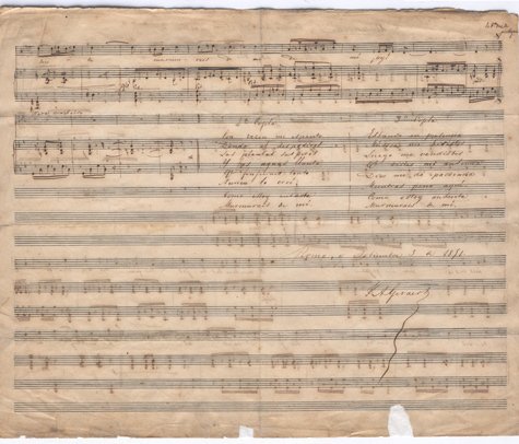 <p><em>Ansenicia</em>, autograph score, 1851.</p>